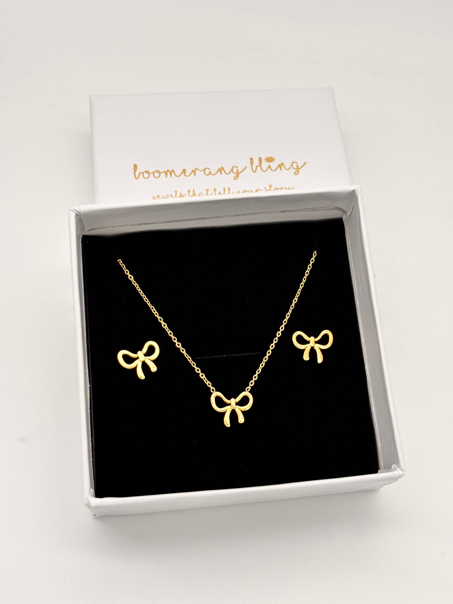 Bow Pendant Set
