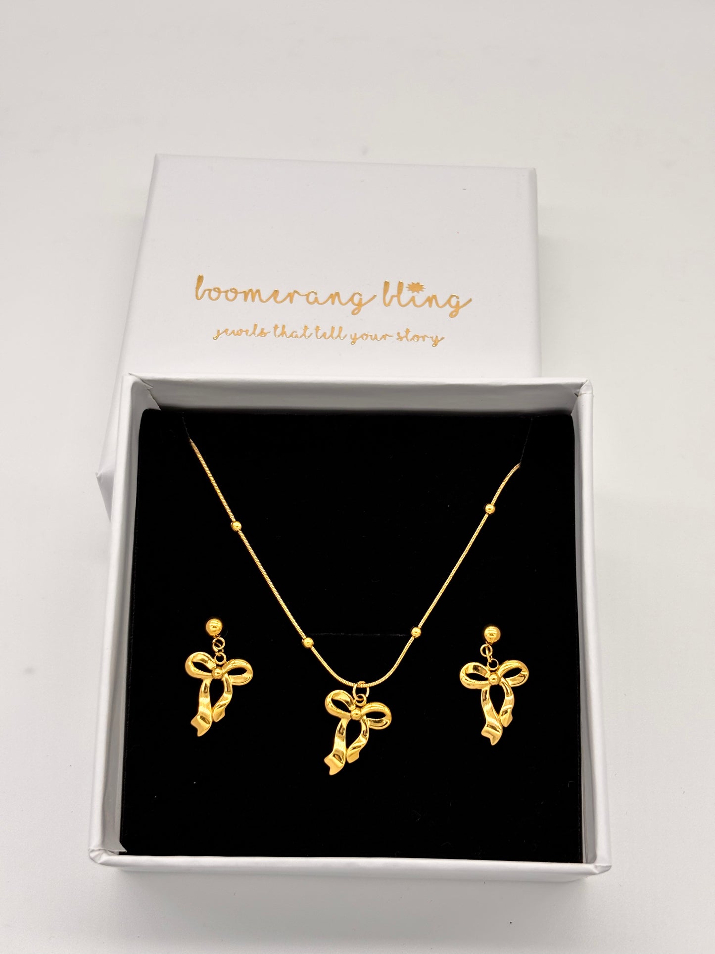 Bow Pendant Set