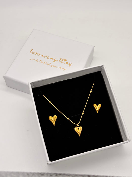 Heart Pendant Set