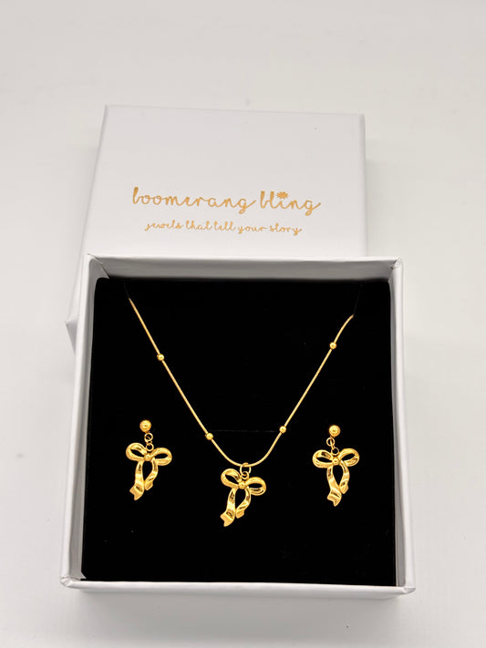 Bow Pendant Set